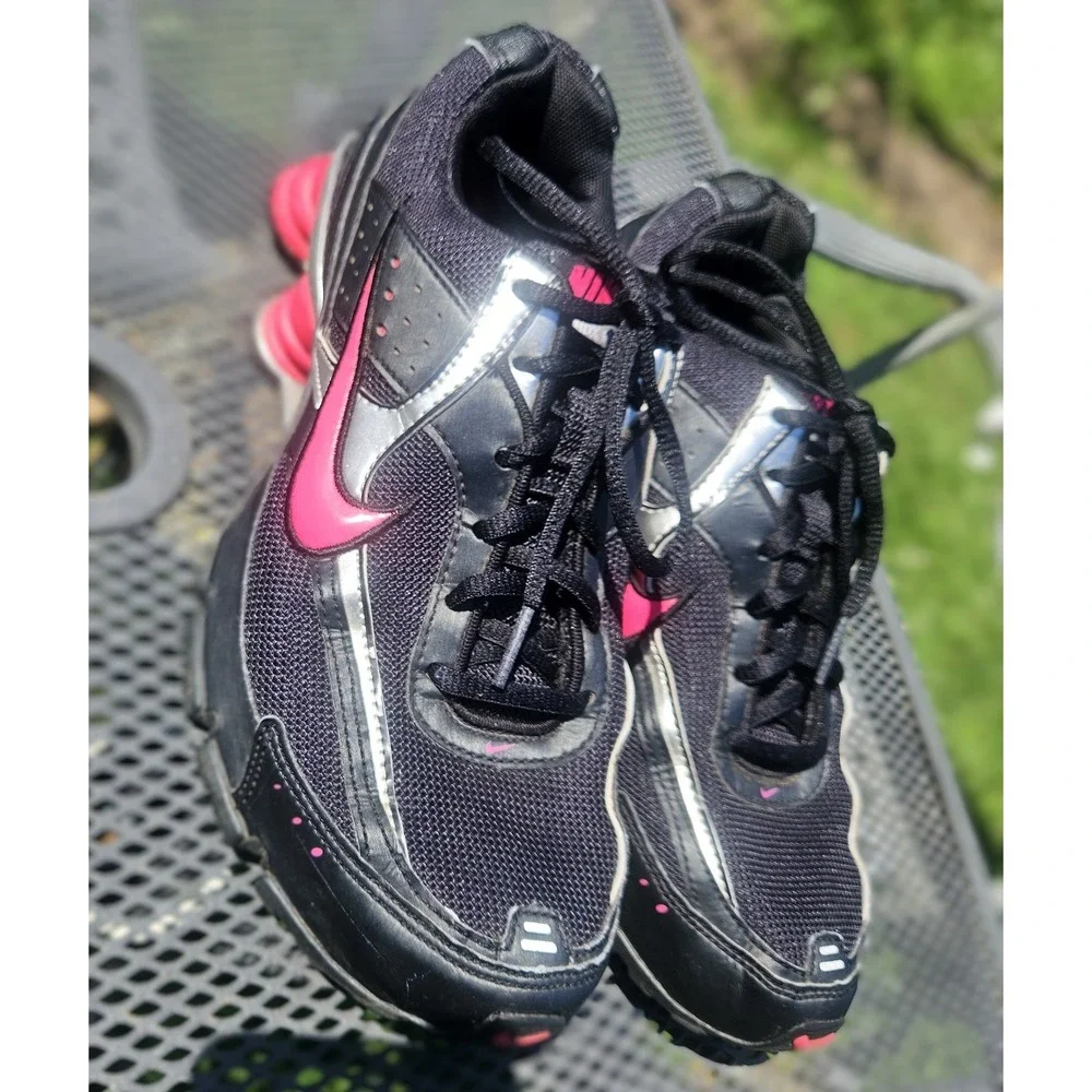 Nike‎ Shox M2 Womens 7.5 Black Hot Pink Silver 2009 370838-061